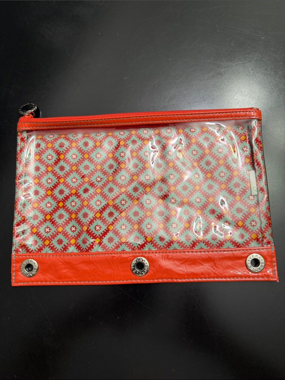Vera Bradley Frill 3 Ring Zip Top Pouch